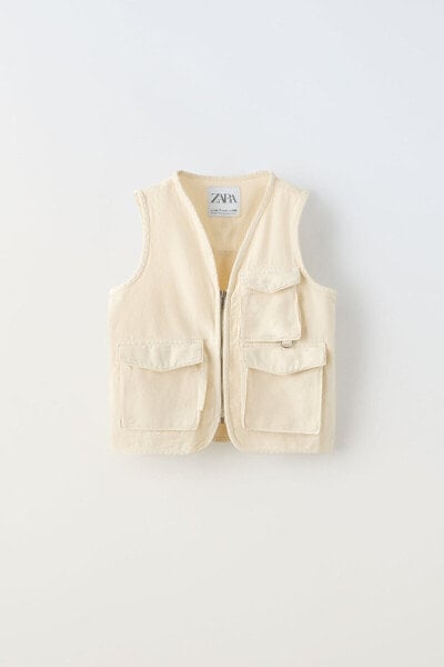 Куртка для малышей ZARA Multi-Pocket Canvas Vest
