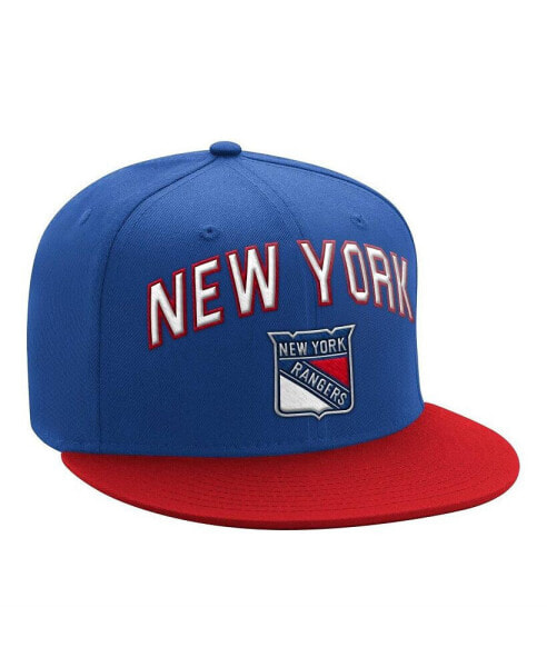 Men's Blue/Red New York Rangers Arch Logo Two-Tone Snapback Hat