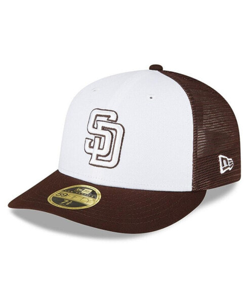 Men's White and Brown San Diego Padres 2023 On-Field Batting Practice Low Profile 59FIFTY Fitted Hat