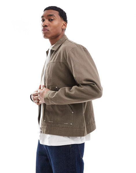 The Couture Clube twill carpenter jacket in brown