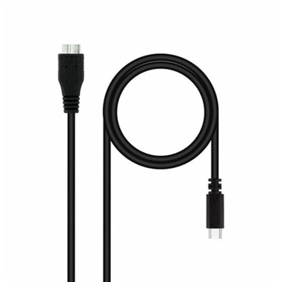 USB Cable to micro USB NANOCABLE 10.01.1201-BK Black 1 m (1 Unit)