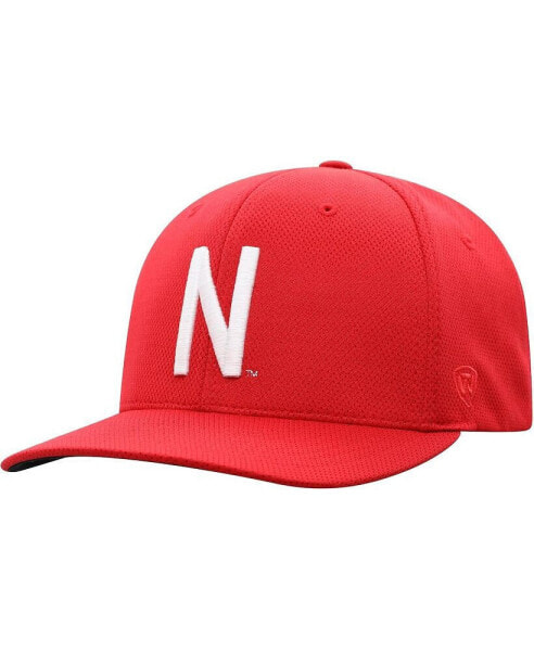 Головной убор Top of the World мужской Scarlet Nebraska Huskers Flex с логотипом