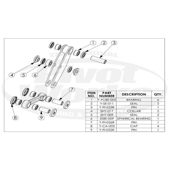 PIVOT WORKS Yamaha Raptor 660 02-05/700 06-13 Linkage Repair Kit