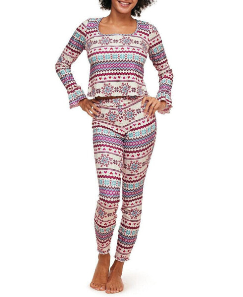 Audra Women's Pajama Long Sleeve Top & Legging Set