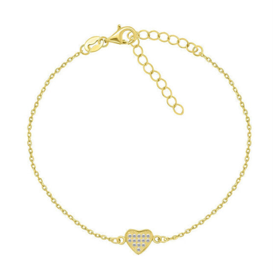 Romantic gold-plated heart bracelet BR18Y