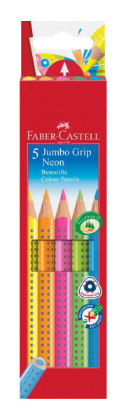 FABER-CASTELL Jumbo GRIP - Blue,Green,Orange,Pink,Yellow - 5 pc(s)