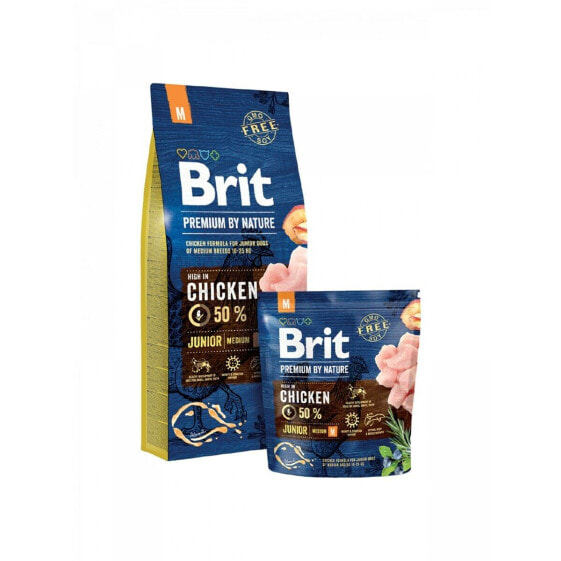 Сухой корм для собак Brit Premium by Nature Junior M Для взрослых Щенок / Юниор с курицей 3 кг 3 г
