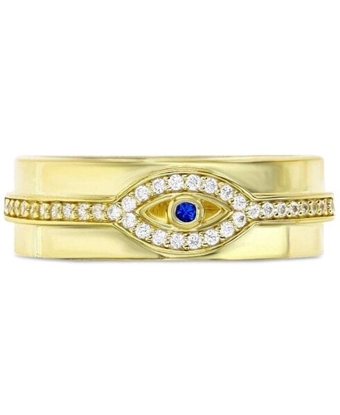 Кольцо Macy's Evil Eye Band"With Cubic Zirconia & Blue Spinel"