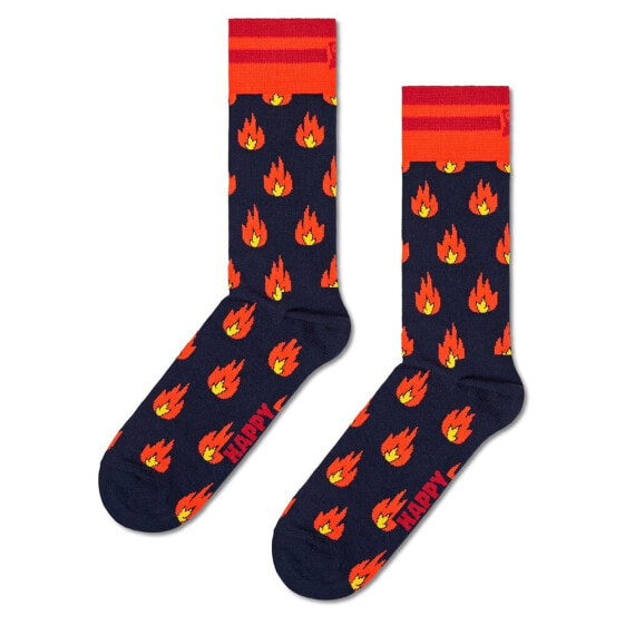 HAPPY SOCKS Flames Half long socks