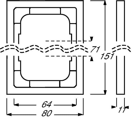 BUSCH JAEGER 1754-0-4302 - Aluminium - Busch-Jaeger - 80 mm - 151 mm - 1.1 cm