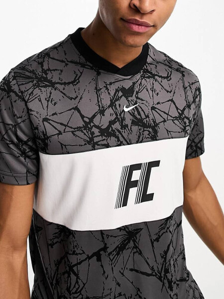 Футболка Nike Football FC Jersey Grey & White