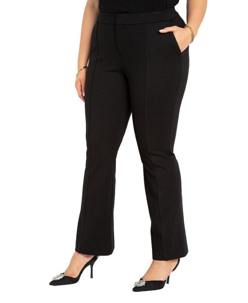 Plus Size The Ultimate Suit Flare Leg Pant - 26, Black