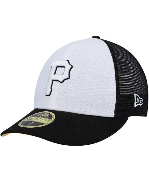 Men's White, Black Pittsburgh Pirates 2023 On-Field Batting Practice Low Profile 59FIFTY Fitted Hat