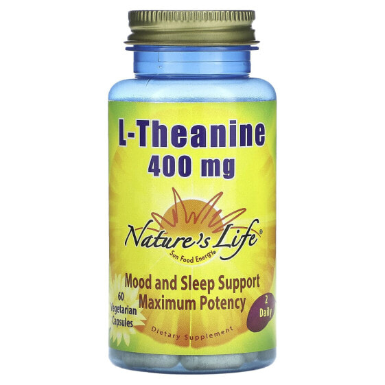 Nature's Life, L-теанин, 200 мг, 60 вегетарианских капсул
