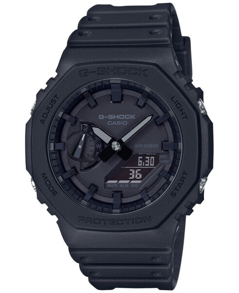 Men's Analog-Digital Black Resin Strap Watch 45.4mm