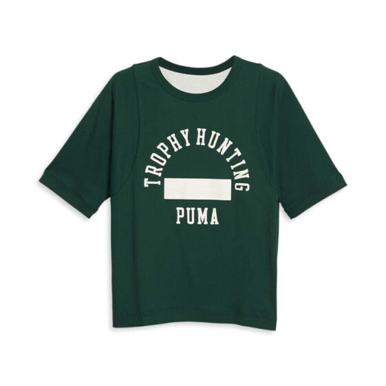 Puma X Trophy Hunting Basketball Crew Neck Short Sleeve Athletic T-Shirt Womens