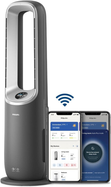 Philips Air Performer 3-in-1: Luftreiniger, Heiz- und Kühlgebläse - Reinigt 70 m², Entfernt 99,97% der Allergene und Schadstoffe. HEPA-Filter, Intelligente Sensoren, Alexa