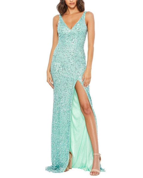 Mac Duggal Column Gown Women's