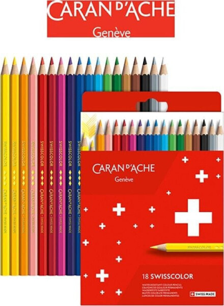 Caran d`Arche Kredki CARAN D'ACHE Swisscolor, kartonowe pudełko, 18 szt.