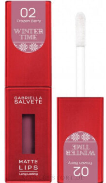 Matter Lippenstift - Gabriella Salvete Winter Time Matte Lips Long Lasting 02 - Frozen Berry