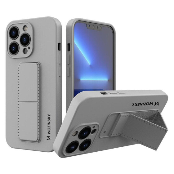 Чехол с подставкой iPhone 13 Pro Max Kickstand Case от Wozinsky серый