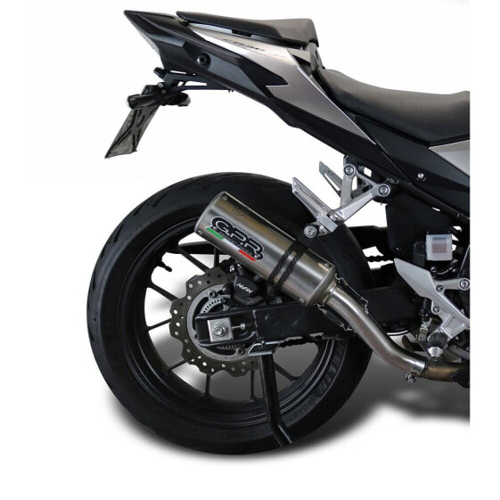 GPR EXHAUST SYSTEMS M3 Titanium Natural Honda CB400 X 2016-2018 E4 Round homologated slip on muffler