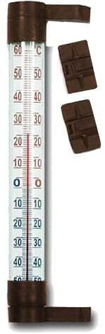 Оконный термометр TERDENS 24см коричневый