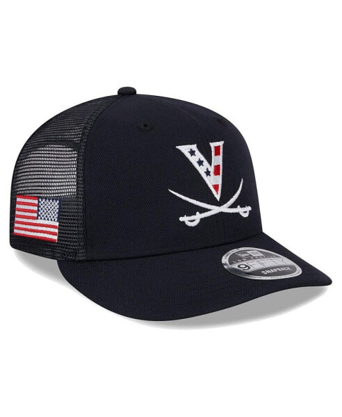 Men's Navy Virginia Cavaliers Red, White and Hoo Low Profile Trucker 9FIFTY Adjustable Hat