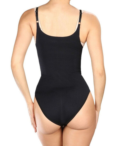 Women's Braless Sculpted Shapewear Bodysuit with Brief
