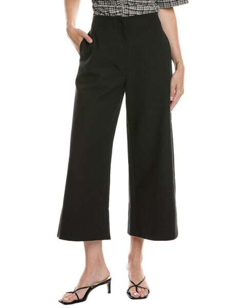 Ganni Cropped Wide Leg Pant Women's Black 40