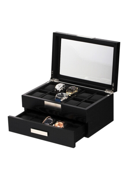 Rothenschild Watch Box RS-2350-20BL for 20 Watches Black