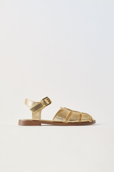 Metallic sandals