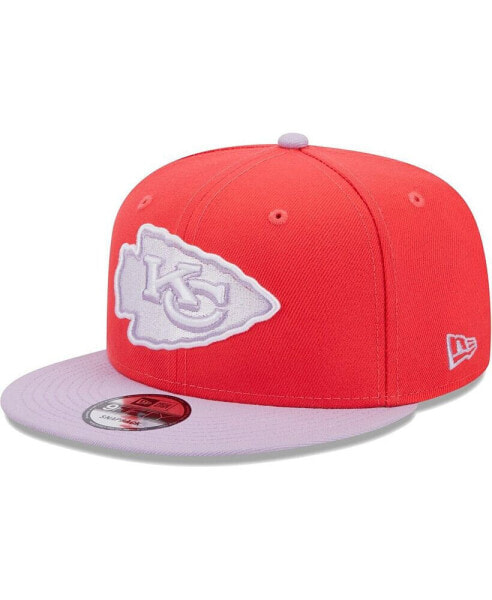 Men's Red, Lavender Kansas City Chiefs Two-Tone Color Pack 9FIFTY Snapback Hat