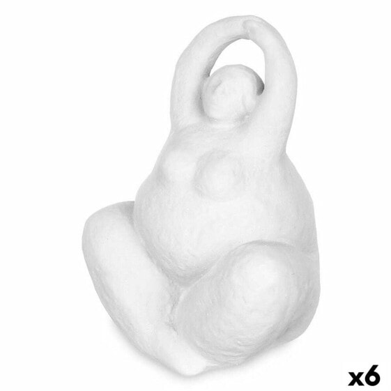 Декоративная фигура Белый Dolomite 14 x 18 x 11 cm (6 штук) Женщина Yoga