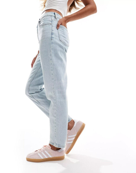 Mango mom jeans in bleach light blue