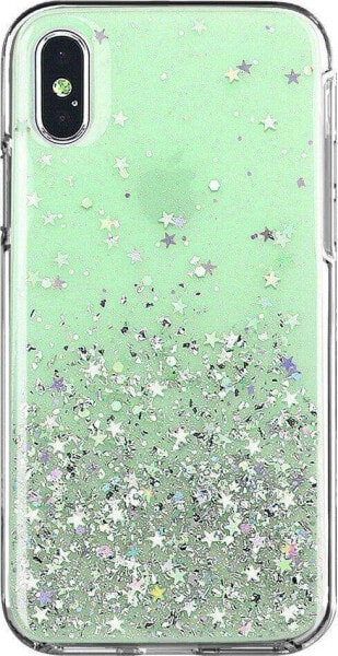 Wozinsky Wozinsky Star Glitter błyszczące etui pokrowiec z brokatem Samsung Galaxy A42 5G zielony