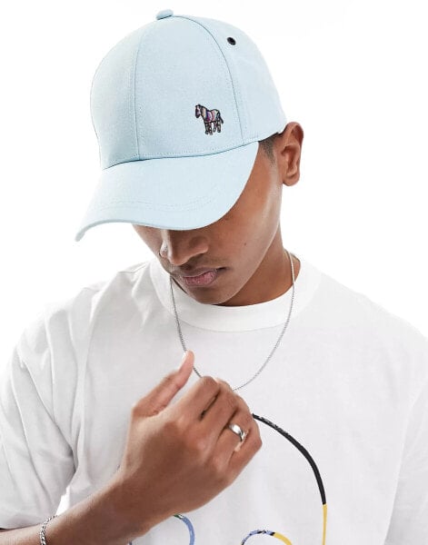 Paul Smith cap with zebra logo in light blue