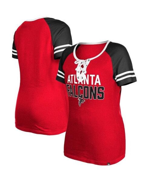 Футболка женская New Era Atlanta Falcons красная с кружевом