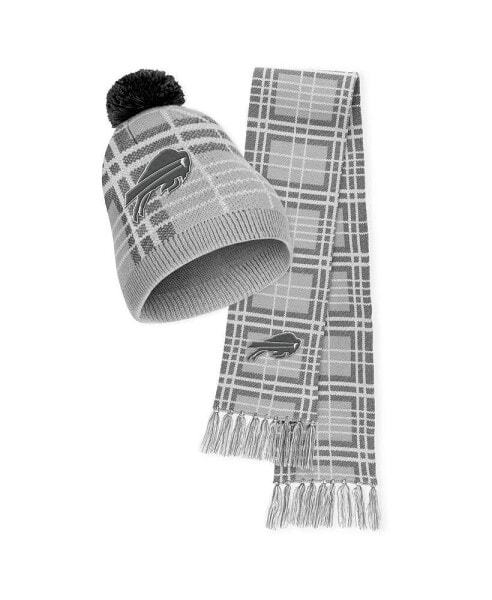 Головной убор с шарфом из клетчатой ткани Buffalo Bills от WEAR by Erin Andrews.