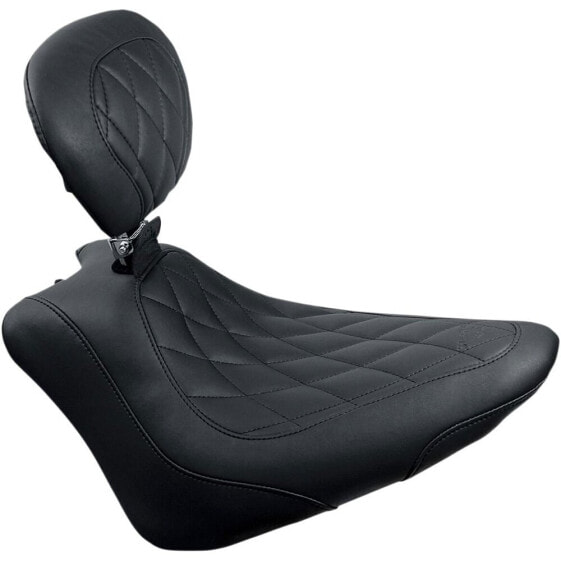 MUSTANG Solo Wide Touring Diamond Stitched Harley Davidson Softail Seat