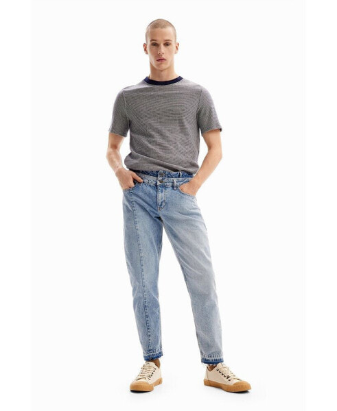 Men's Double-waist carrot jeans