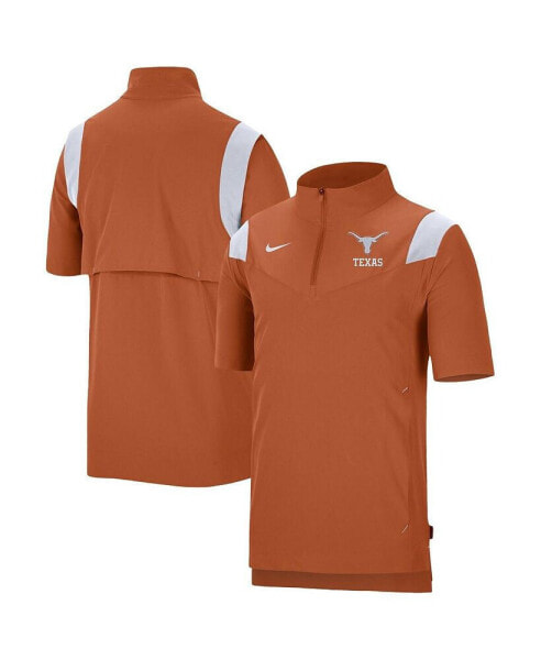 Men's Texas Orange Texas Longhorns Coach Short Sleeve Quarter-Zip Jacket