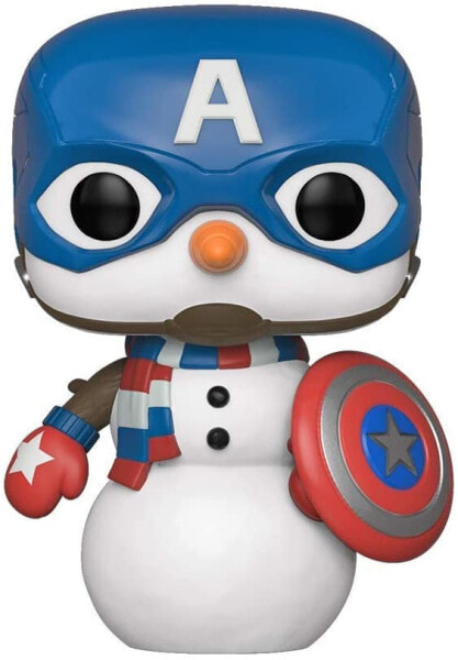 Funko Pop! Bobble Marvel: Holiday - Captain America - Vinyl Collectible Figure - Gift Idea - Official Merchandise - Toy for Children and Adults - Movies Fans - Model Figure for Collectors