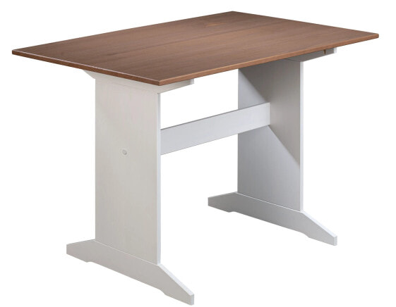 Обеденный стол ebuy24 WrightB Белый, Коричневый