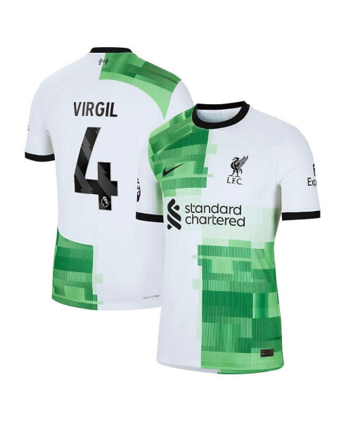 Men's Virgil van Dijk White Liverpool 2023/24 Away Authentic Player Jersey