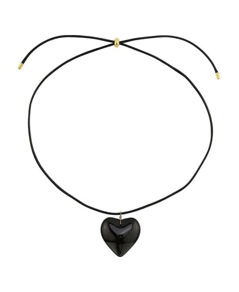 Rebl Jewelry glass Heart Necklace