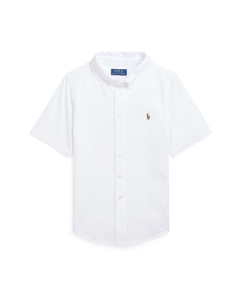 Toddler & Little Boys Knit Oxford Short-Sleeve Shirt