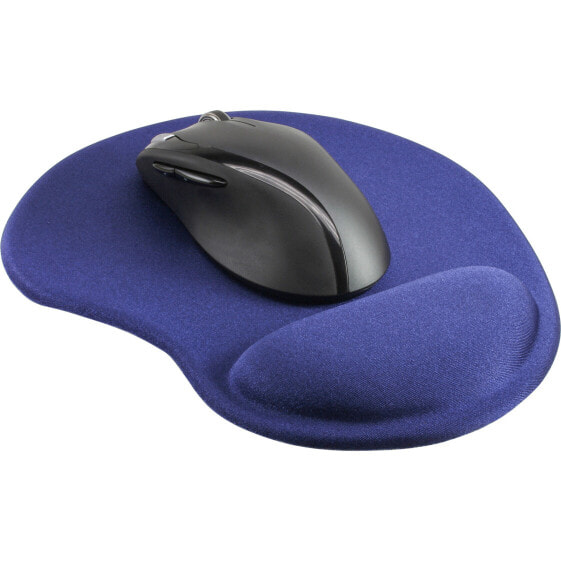 InLine Mouse pad - gel wrist rest - 230x205x20mm - blue