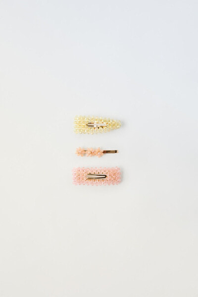 3-pack of crystal hair clips