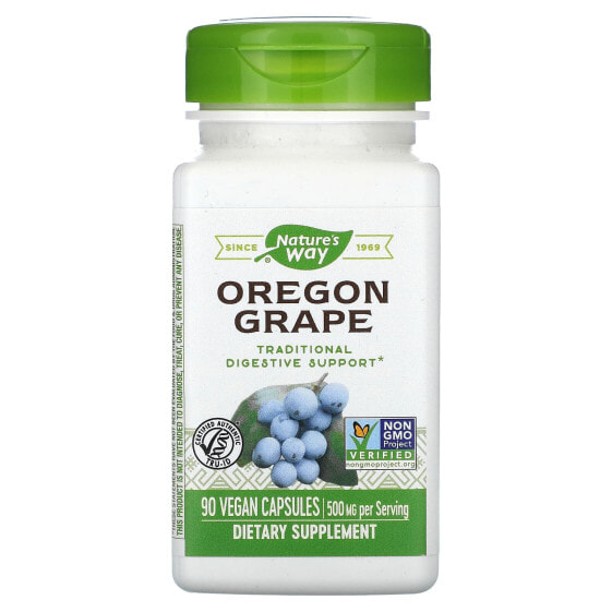 Витамин С Oregon Grape, 500 мг, 90 растительных капсул Nature's Way